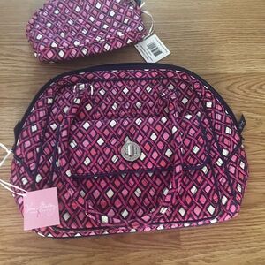 Vera Bradley Pink and Purple Patterned Bag Set